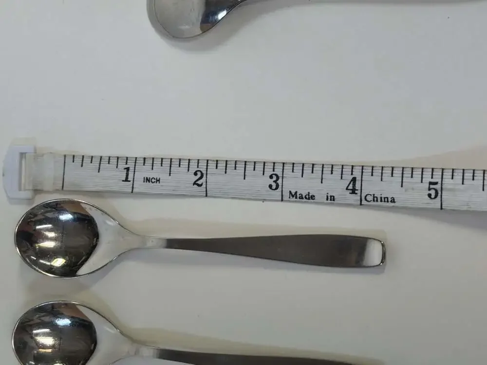 WMF Cromargan Demitasse Spoons, LINE Pattern, Satin Stainless Steel - Set of 4 -